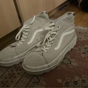 High-Top Sneakers with White Stripe